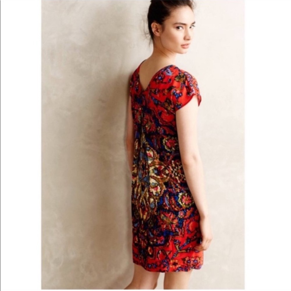 Maeve by Anthropologie Medallion Watercolor Shift Dress